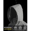 COOFANDY Men’s Light Rain Jacket with Hood Packable Waterproof Raincoat Golf Rain Gear Travel Hiking Windbreaker(Gray)