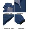 COOFANDY Men’s Light Rain Jacket with Hood Packable Waterproof Raincoat Golf Rain Gear Travel Hiking Windbreaker(Navy Blue)