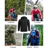 COOFANDY Men’s Light Rain Jacket with Hood Packable Waterproof Raincoat Golf Rain Gear Travel Hiking Windbreaker(Solid Black)