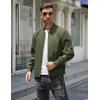 COOFANDY Men’s Lightweight Bomber Jackets Casual Spring Fall Windbreaker Jacket Light Zip Up Coat With Pocket(Armygreen)