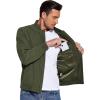 COOFANDY Men’s Lightweight Bomber Jackets Casual Spring Fall Windbreaker Jacket Light Zip Up Coat With Pocket(Armygreen)