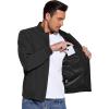 COOFANDY Men’s Lightweight Bomber Jackets Casual Spring Fall Windbreaker Jacket Light Zip Up Coat With Pocket(Black)