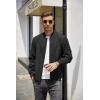 COOFANDY Men’s Lightweight Bomber Jackets Casual Spring Fall Windbreaker Jacket Light Zip Up Coat With Pocket(Black)