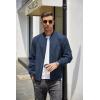 COOFANDY Men’s Lightweight Bomber Jackets Casual Spring Fall Windbreaker Jacket Light Zip Up Coat With Pocket(Blue)