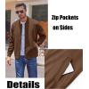 COOFANDY Men’s Lightweight Bomber Jackets Casual Spring Fall Windbreaker Jacket Light Zip Up Coat With Pocket(Brown)