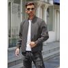 COOFANDY Men’s Lightweight Bomber Jackets Casual Spring Fall Windbreaker Jacket Light Zip Up Coat With Pocket(Deep Gray)