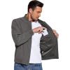 COOFANDY Men’s Lightweight Bomber Jackets Casual Spring Fall Windbreaker Jacket Light Zip Up Coat With Pocket(Deep Gray)