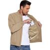 COOFANDY Men’s Lightweight Bomber Jackets Casual Spring Fall Windbreaker Jacket Light Zip Up Coat With Pocket(Khaki)