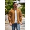 COOFANDY Men’s Lightweight Bomber Jackets Casual Spring Fall Windbreaker Jacket Light Zip Up Coat With Pocket(Light Brown)