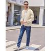 COOFANDY Men’s Lightweight Bomber Jackets Casual Spring Fall Windbreaker Jacket Light Zip Up Coat With Pocket(Light Khaki)