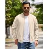 COOFANDY Men’s Lightweight Bomber Jackets Casual Spring Fall Windbreaker Jacket Light Zip Up Coat With Pocket(Light Khaki)