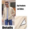 COOFANDY Men’s Lightweight Bomber Jackets Casual Spring Fall Windbreaker Jacket Light Zip Up Coat With Pocket(Light Khaki)