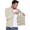 COOFANDY Men’s Lightweight Bomber Jackets Casual Spring Fall Windbreaker Jacket Light Zip Up Coat With Pocket(Moon Gray)