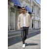 COOFANDY Men’s Lightweight Bomber Jackets Casual Spring Fall Windbreaker Jacket Light Zip Up Coat With Pocket(Moon Gray)