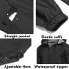COOFANDY Men’s Long Raincoat Ligtweight Rain Jacket Waterproof Outdoor Jackets with Hood(Black)