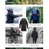 COOFANDY Men’s Long Raincoat Ligtweight Rain Jacket Waterproof Outdoor Jackets with Hood(Black)