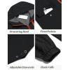 COOFANDY Men’s Long Raincoat Ligtweight Rain Jacket Waterproof Outdoor Jackets with Hood(Black/Orange)