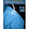 COOFANDY Men’s Long Raincoat Ligtweight Rain Jacket Waterproof Outdoor Jackets with Hood(Blue)