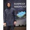 COOFANDY Men’s Long Raincoat Ligtweight Rain Jacket Waterproof Outdoor Jackets with Hood(Charcoal Grey)