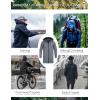 COOFANDY Men’s Long Raincoat Ligtweight Rain Jacket Waterproof Outdoor Jackets with Hood(Charcoal Grey)