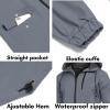 COOFANDY Men’s Long Raincoat Ligtweight Rain Jacket Waterproof Outdoor Jackets with Hood(Charcoal Grey)