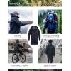 COOFANDY Men’s Long Raincoat Ligtweight Rain Jacket Waterproof Outdoor Jackets with Hood(Navy Blue)