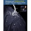 COOFANDY Men’s Long Raincoat Ligtweight Rain Jacket Waterproof Outdoor Jackets with Hood(Navy Blue)