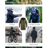 COOFANDY Men’s Long Raincoat Ligtweight Rain Jacket Waterproof Outdoor Jackets with Hood(Olive Green)