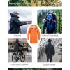 COOFANDY Men’s Long Raincoat Ligtweight Rain Jacket Waterproof Outdoor Jackets with Hood(Orange)