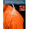COOFANDY Men’s Long Raincoat Ligtweight Rain Jacket Waterproof Outdoor Jackets with Hood(Orange)