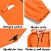 COOFANDY Men’s Long Raincoat Ligtweight Rain Jacket Waterproof Outdoor Jackets with Hood(Orange)