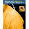 COOFANDY Men’s Long Raincoat Ligtweight Rain Jacket Waterproof Outdoor Jackets with Hood(Yellow)