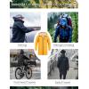 COOFANDY Men’s Long Raincoat Ligtweight Rain Jacket Waterproof Outdoor Jackets with Hood(Yellow)