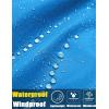COOFANDY Men’s Rain Jacket Waterproof Lightweight Packable Raincoat Pullover Windbreaker With Hood For Hiking Running(Blue)