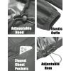 COOFANDY Men’s Rain Jacket Waterproof Lightweight Packable Raincoat Pullover Windbreaker With Hood For Hiking Running(Deep Gray)