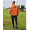 COOFANDY Men’s Rain Jacket Waterproof Lightweight Packable Raincoat Pullover Windbreaker With Hood For Hiking Running(Orange)