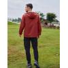 COOFANDY Men’s Rain Jacket Waterproof Lightweight Packable Raincoat Pullover Windbreaker With Hood For Hiking Running(Wine Red)