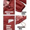 COOFANDY Men’s Rain Jacket Waterproof Lightweight Packable Raincoat Pullover Windbreaker With Hood For Hiking Running(Wine Red)