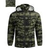 COOFANDY Men’s Light Rain Jacket with Hood Packable Waterproof Raincoat Golf Rain Gear Travel Hiking Windbreaker(Forest Camouflage)