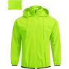 COOFANDY Men’s Light Rain Jacket with Hood Packable Waterproof Raincoat Golf Rain Gear Travel Hiking Windbreaker(Green)