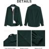 COOFANDY Men’s Corduroy Button Down Shirts Jackets Casual Long Sleeve Shacket Lightweight Overshirts with Flap Pockets(Evergreen)
