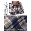 COOFANDY Men’s Fall Plaid Button Down Shirt Long Sleeve Casual Cowboy Work Shirts Lightweight Flannel Shirts Two Pocket(Navy Khaki Plaid)