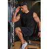 COOFANDY Men’s 3 Pack Workout Tank Tops Gym Muscle Tee Bodybuilding Fitness Sleeveless T Shirts(Black)