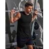 COOFANDY Men’s 3 Pack Workout Tank Tops Gym Muscle Tee Bodybuilding Fitness Sleeveless T Shirts(Black)