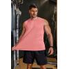 COOFANDY Men’s 3 Pack Workout Tank Tops Gym Muscle Tee Bodybuilding Fitness Sleeveless T Shirts(Orange Pink)