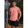 COOFANDY Men’s 3 Pack Workout Tank Tops Gym Muscle Tee Bodybuilding Fitness Sleeveless T Shirts(Orange Pink)
