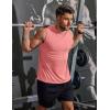 COOFANDY Men’s 3 Pack Workout Tank Tops Gym Muscle Tee Bodybuilding Fitness Sleeveless T Shirts(Orange Pink)