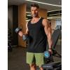 COOFANDY Mens Cotton Tank Tops Workout Summer Sleeveless Muscle Gym Shirts Athletic Beach Tee Shirt Pack(Black)