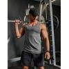 COOFANDY Mens Cotton Tank Tops Workout Summer Sleeveless Muscle Gym Shirts Athletic Beach Tee Shirt Pack(Black+dark Grey)