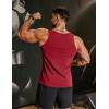 COOFANDY Mens Cotton Tank Tops Workout Summer Sleeveless Muscle Gym Shirts Athletic Beach Tee Shirt Pack(Black+red)